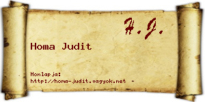 Homa Judit névjegykártya
